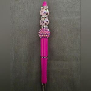 Designer Inspired Pink Bejeweled Pen